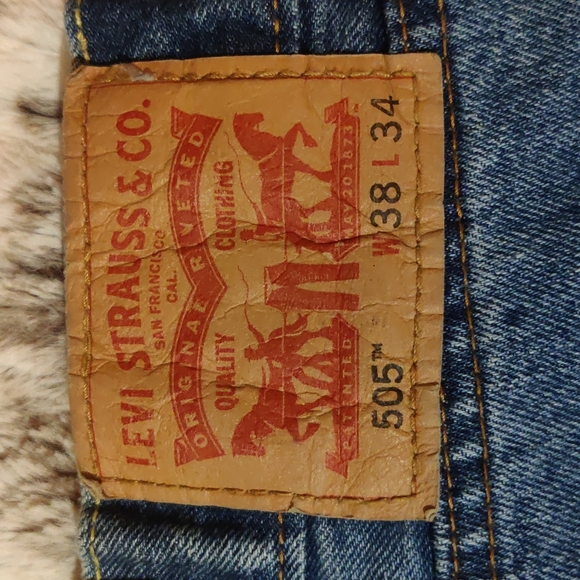 Levi's 505 Regular Fit Jeans 38x34 - Picture 4 of 8